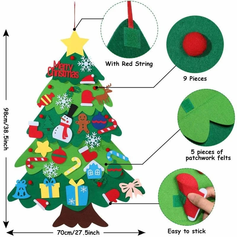 Árbol de Navidad de fieltro - La Navidad en tus manos